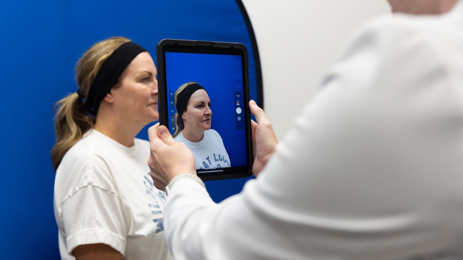 After photos being taken of a patient