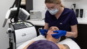 Person getting a Salfacial treatment